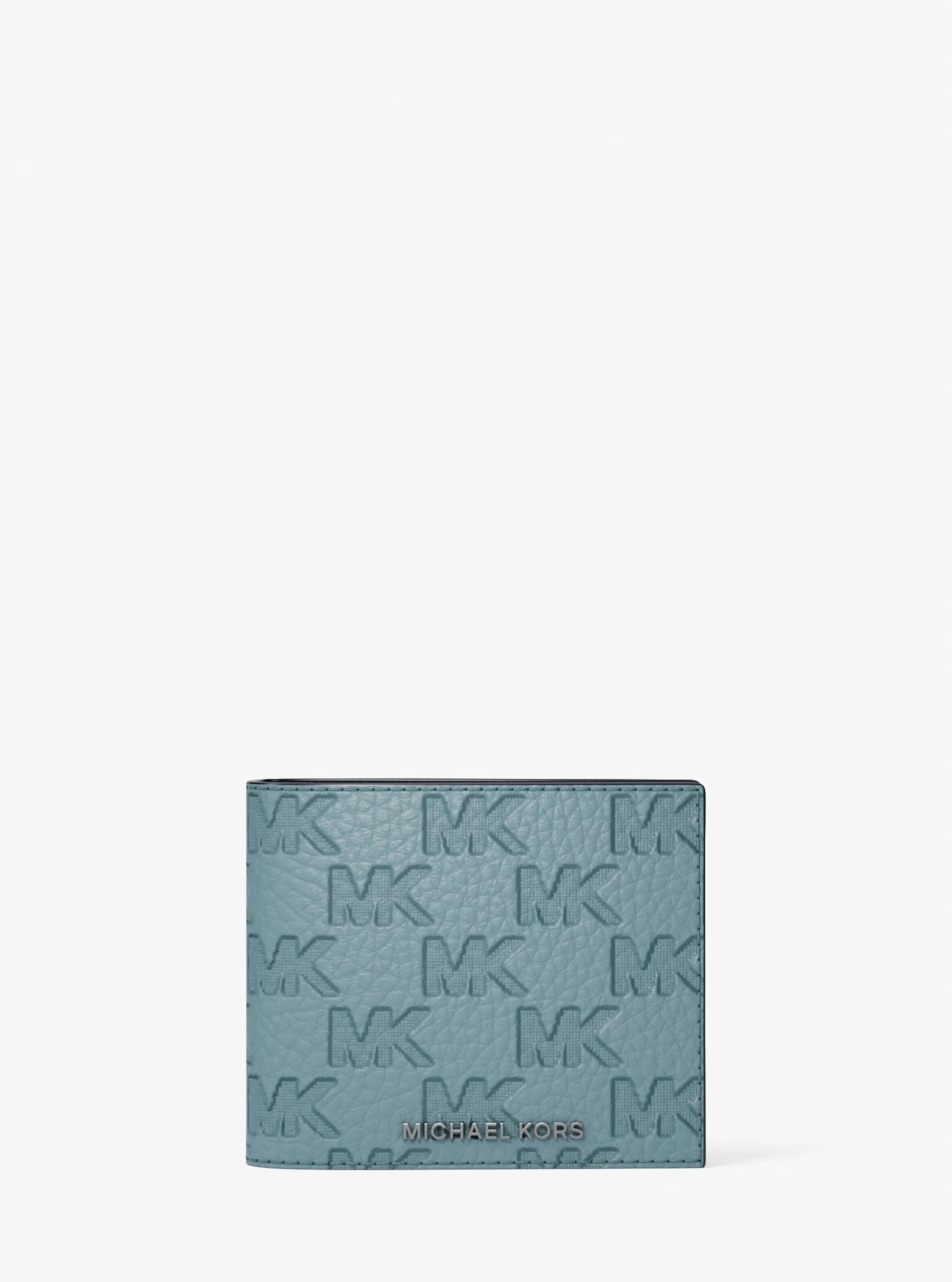 Hudson Logo Embossed Leather Billfold Wallet and Passcase
