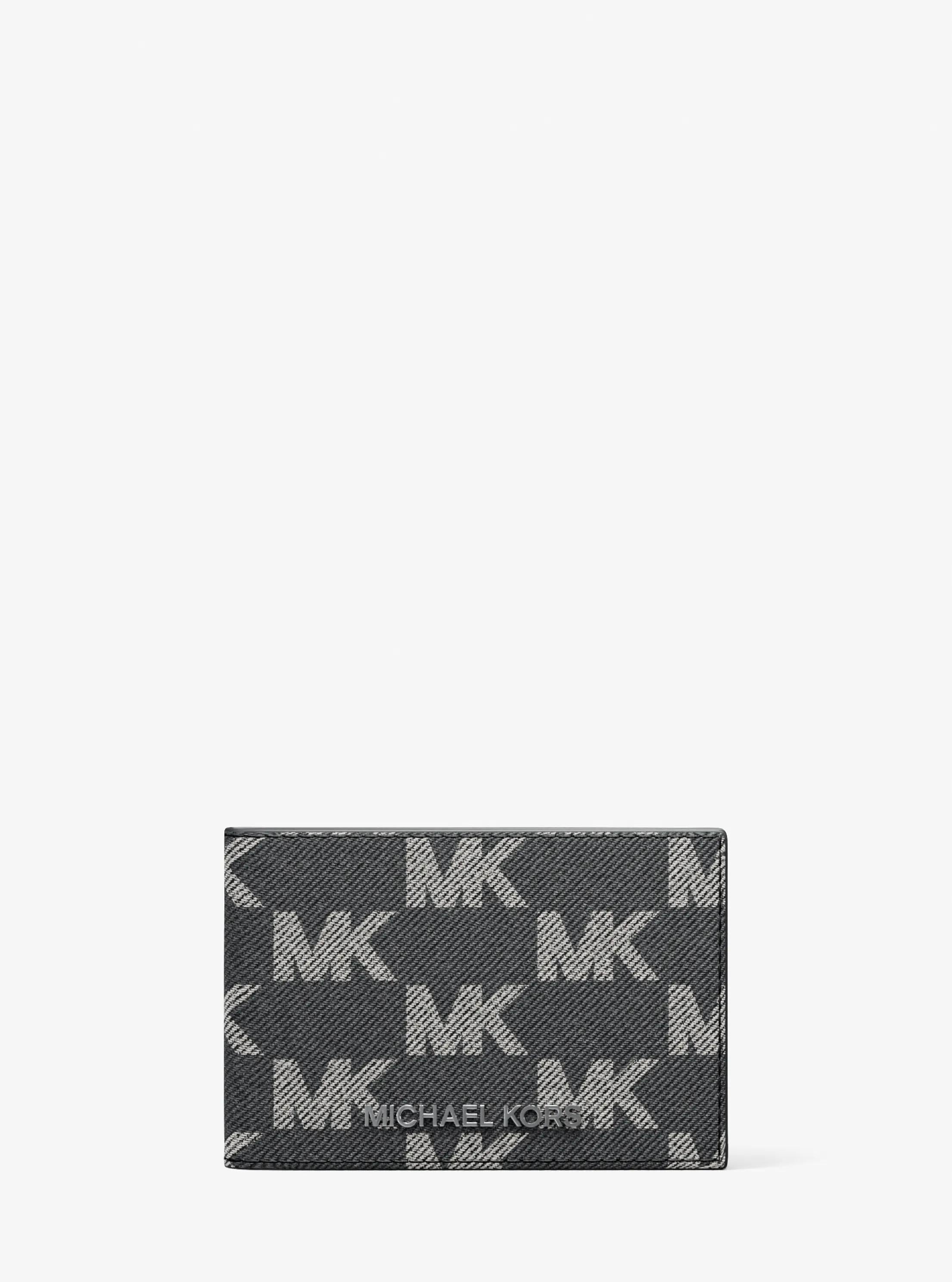 Cooper Medium Logo Jacquard Denim Wallet