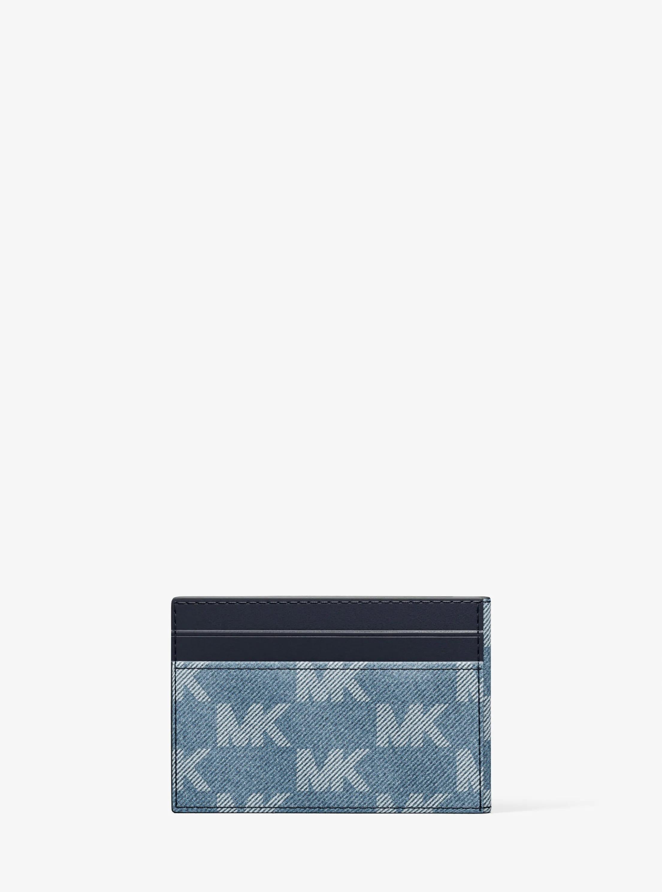 Cooper Medium Logo Jacquard Denim Wallet