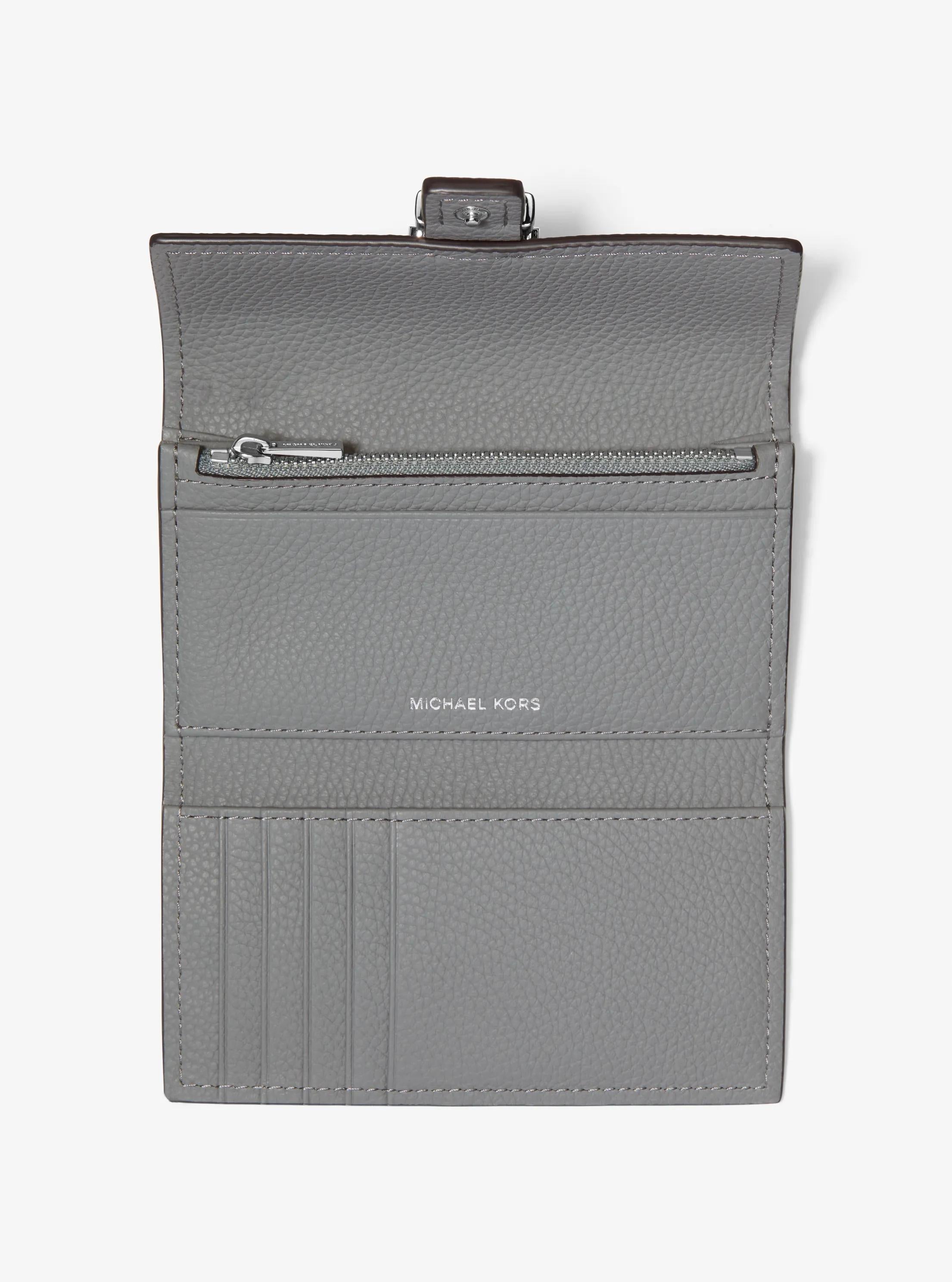 Nolita Medium Pebbled Leather Tri-Fold Wallet