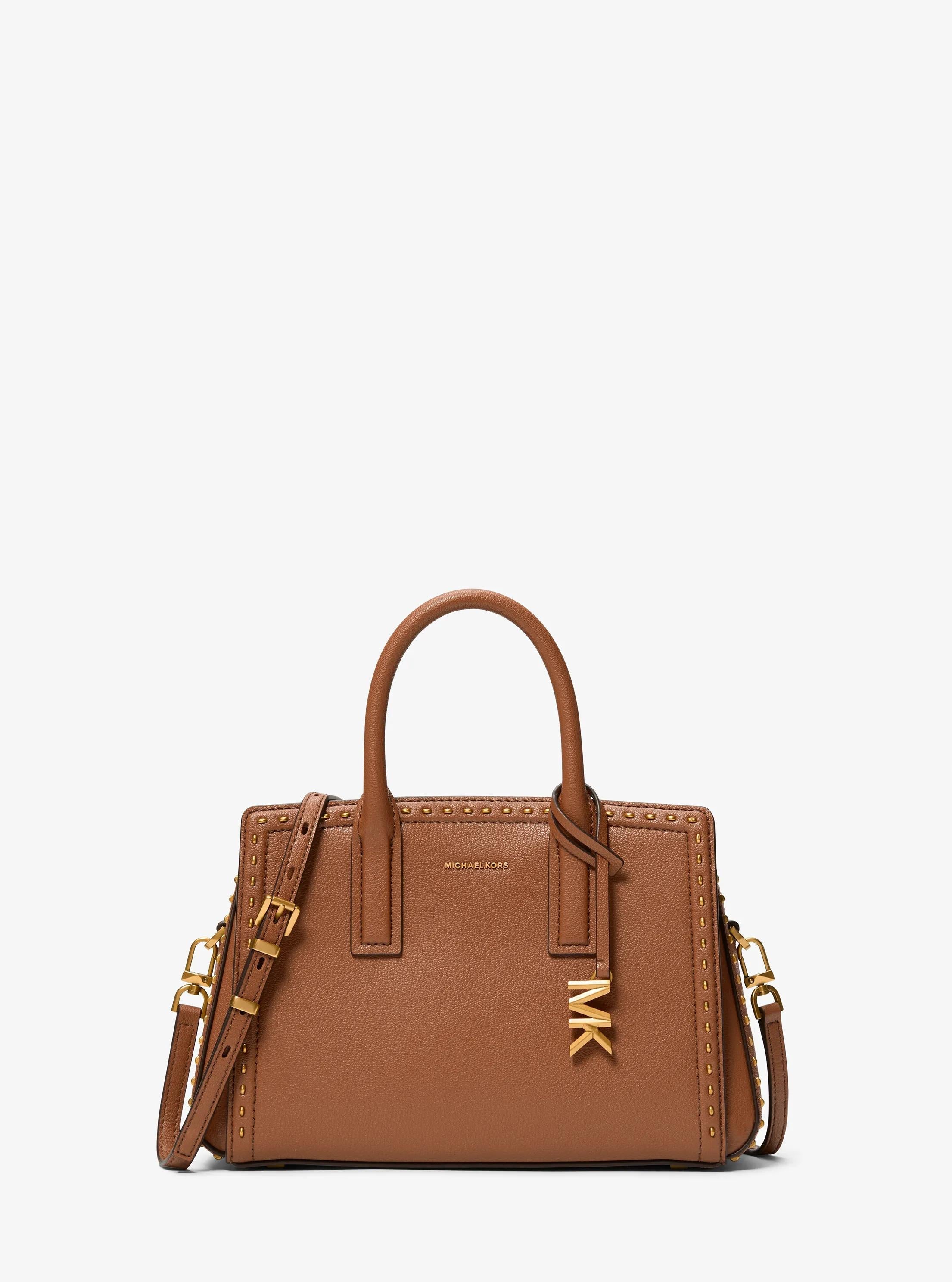 Laila Small Studded Leather Satchel