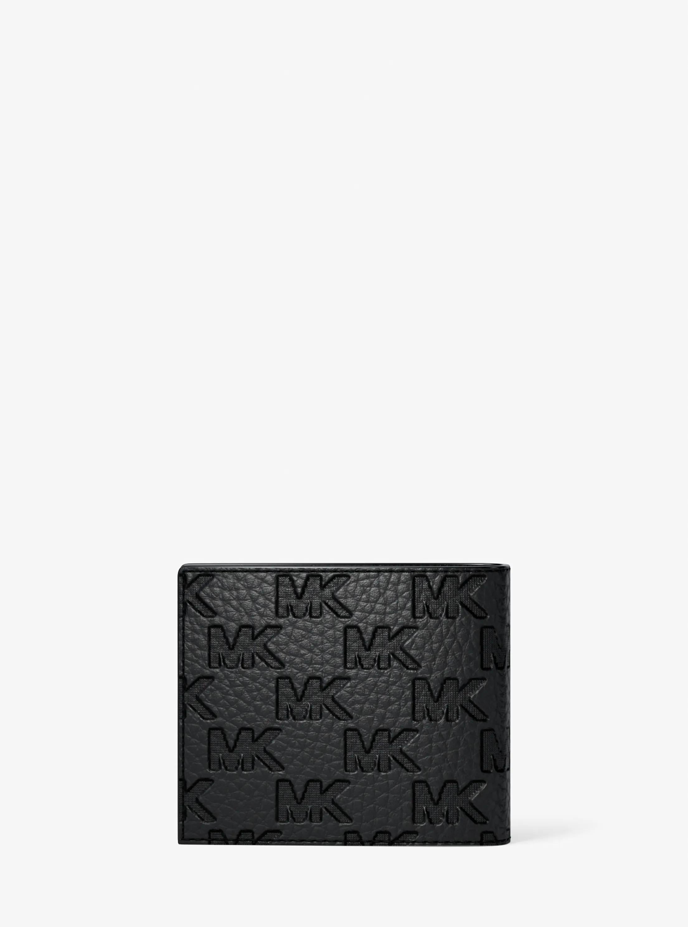 Hudson Logo Embossed Leather Billfold Wallet and Passcase